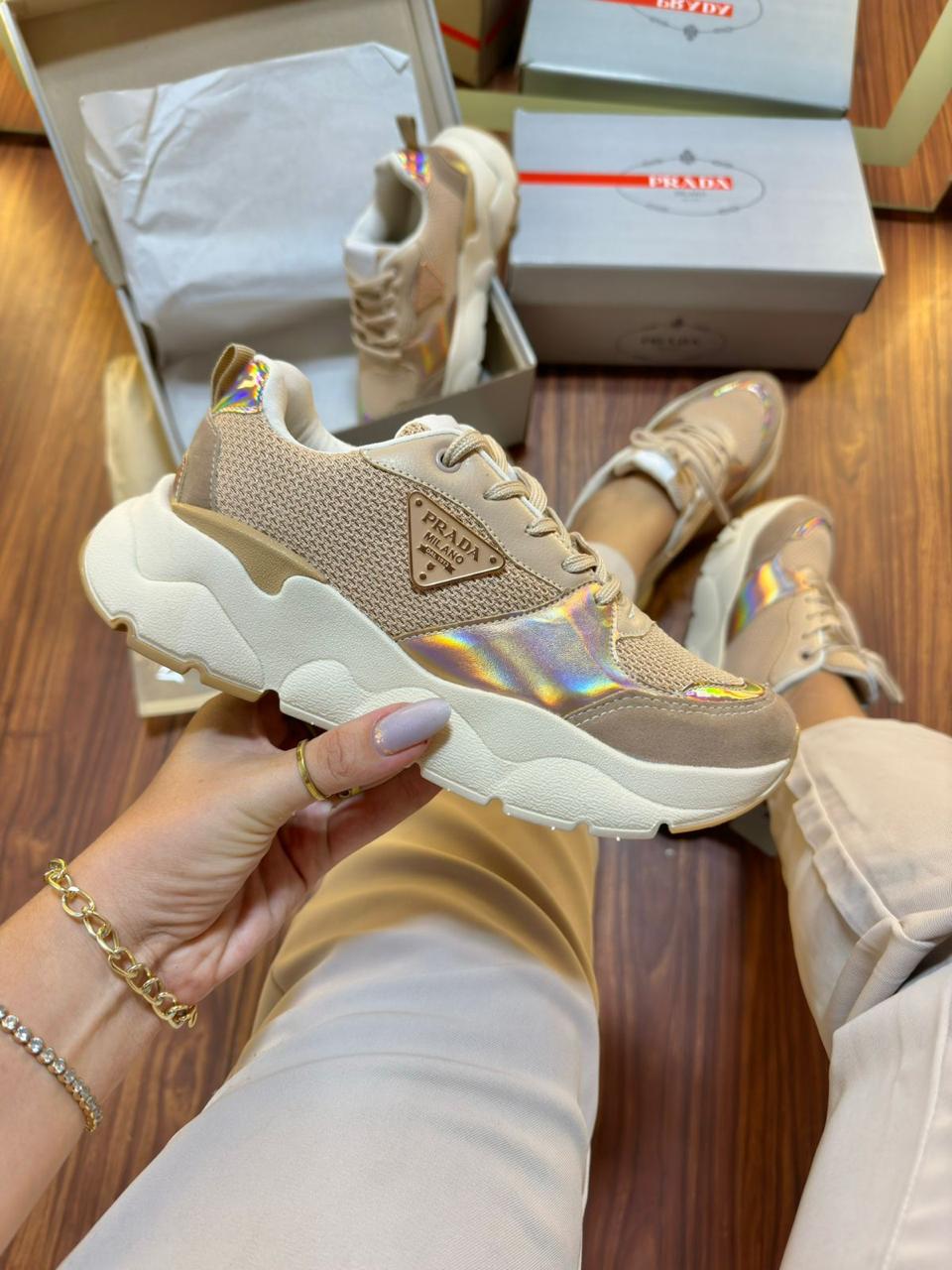 Tênis Prada Feminino Milano Luxo