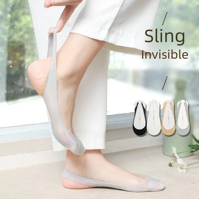 Meias De Seda Antiderrapante Silicone - Visage