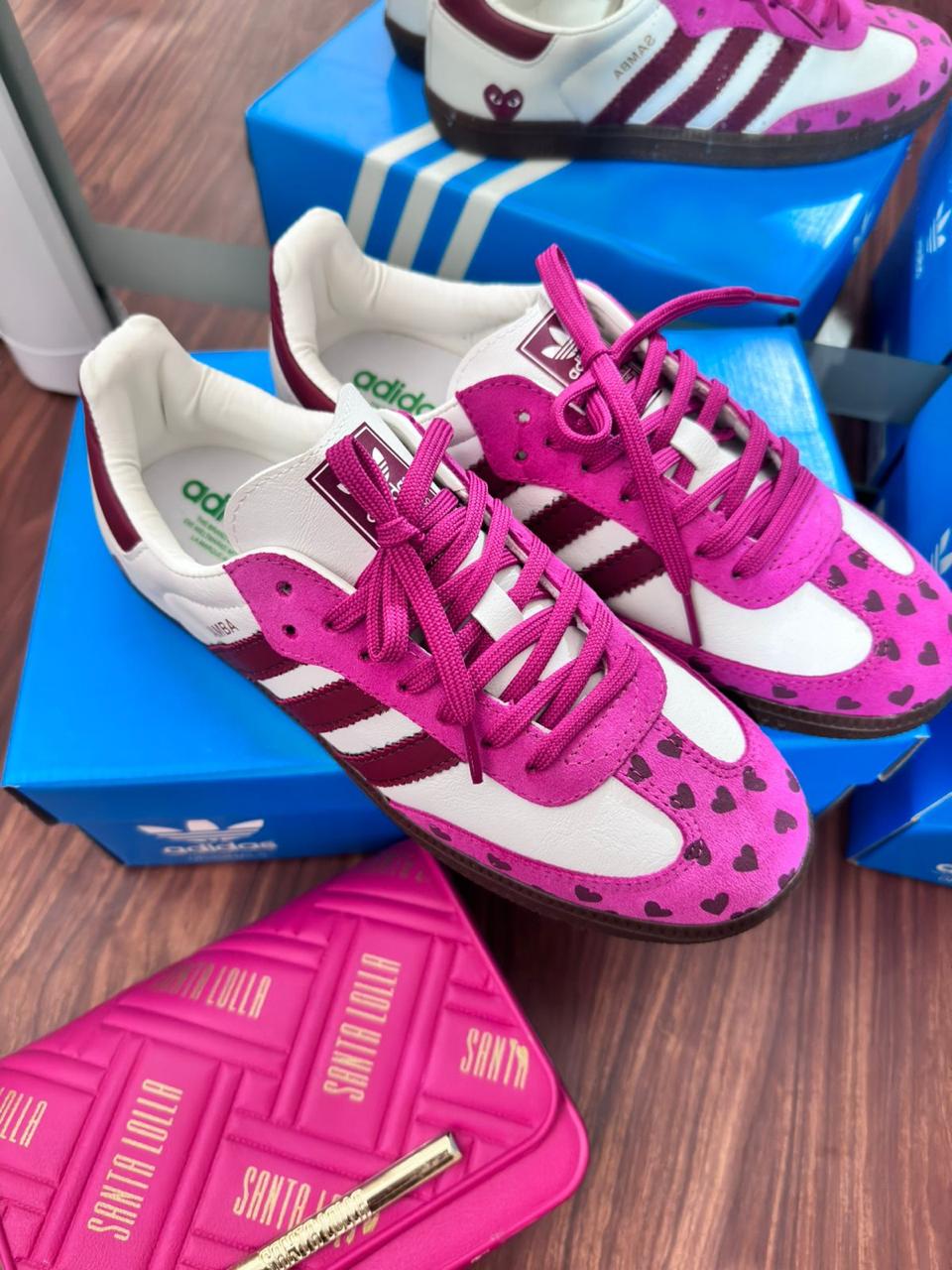 Tênis Adidas Samba Pink Heart