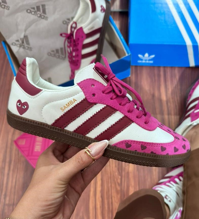 Tênis Adidas Samba Pink Heart