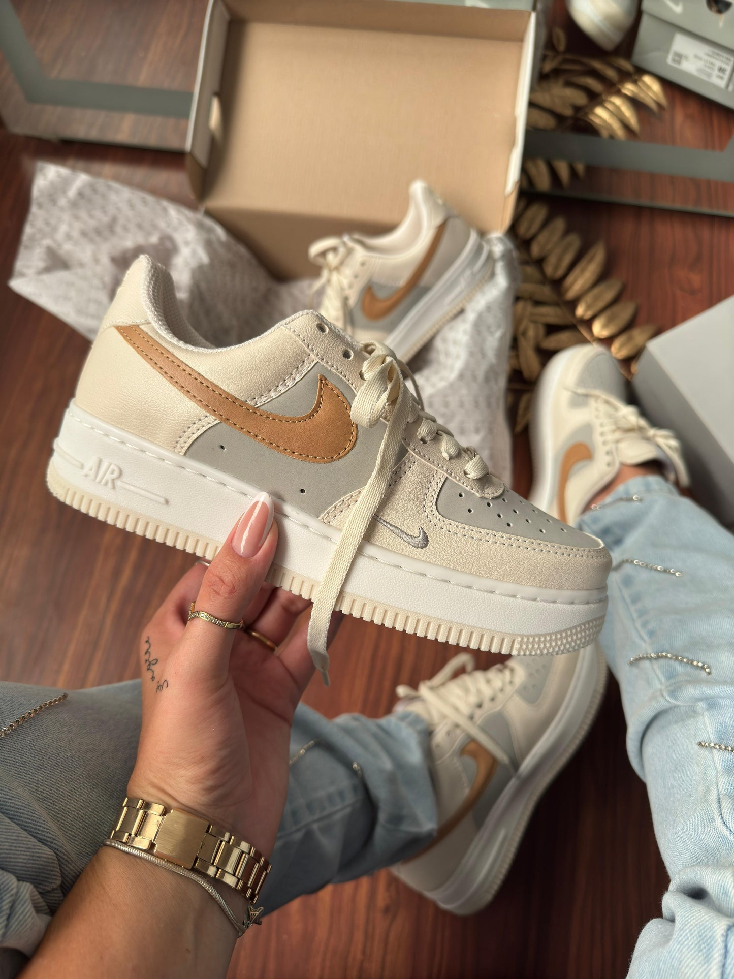 Tênis Nike Air Force  Feminino Off White