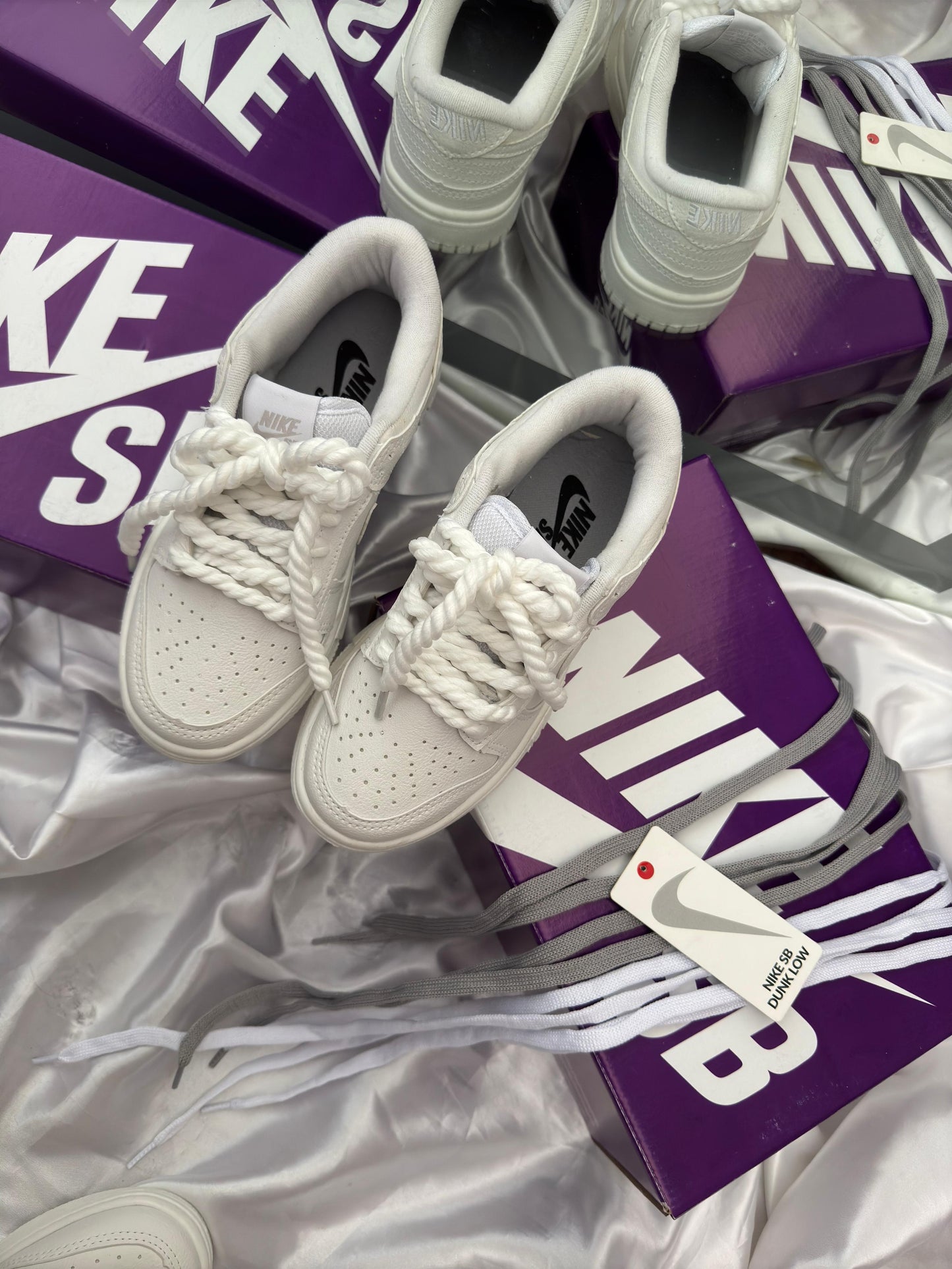 Tênis Nike Feminino White Cadarço Trançado